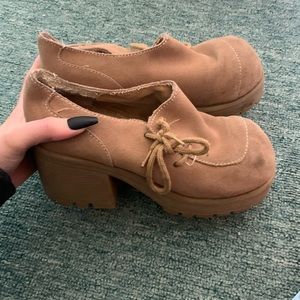 Funky chunky heel shoes